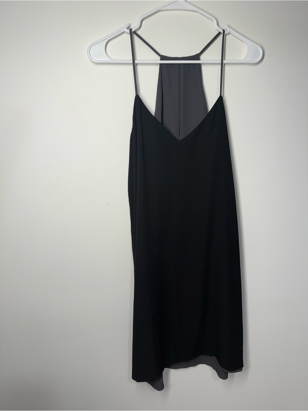 Black&Grey Reversible Slip Dress with Racerback Straps Anthropologie